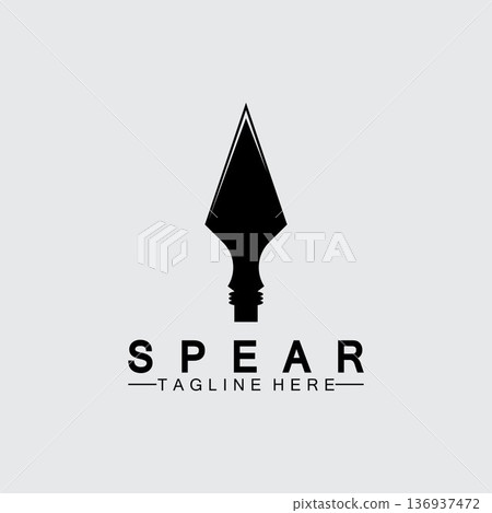 Spear logo icon vector illustration design.Head spear logo vintage illustration design vector Spear logo icon vector illustration design.Head spear logo vintage illustration design vector 136937472