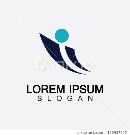 Abstract people logo design.fun people,healthy people,sport,community people symbol vector illustration Abstract people logo design.fun people,healthy people,sport,community people symbol vector illustration 136937615