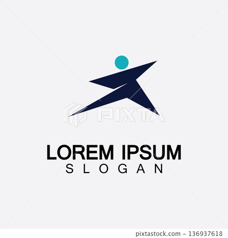 Abstract people logo design.fun people,healthy people,sport,community people symbol vector illustration Abstract people logo design.fun people,healthy people,sport,community people symbol vector illustration 136937618