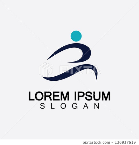 Abstract people logo design.fun people,healthy people,sport,community people symbol vector illustration Abstract people logo design.fun people,healthy people,sport,community people symbol vector illustration 136937619