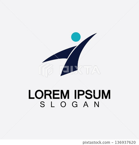 Abstract people logo design.fun people,healthy people,sport,community people symbol vector illustration Abstract people logo design.fun people,healthy people,sport,community people symbol vector illustration 136937620