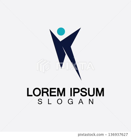 Abstract people logo design.fun people,healthy people,sport,community people symbol vector illustration Abstract people logo design.fun people,healthy people,sport,community people symbol vector illustration 136937627