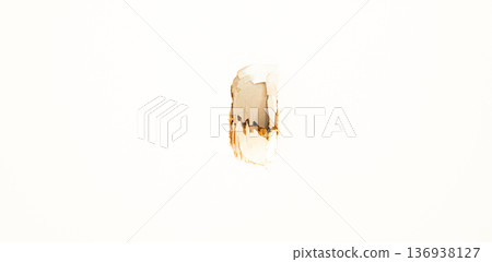 Image of a cracked hole in a white door Image of a cracked hole in a white door 136938127