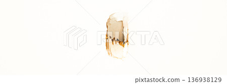 Image of a cracked hole in a white door 136938129