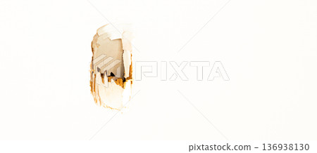 Image of a cracked hole in a white door Image of a cracked hole in a white door 136938130