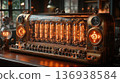 Steampunk Nixie Tube Computer with Glowing Display 136938584