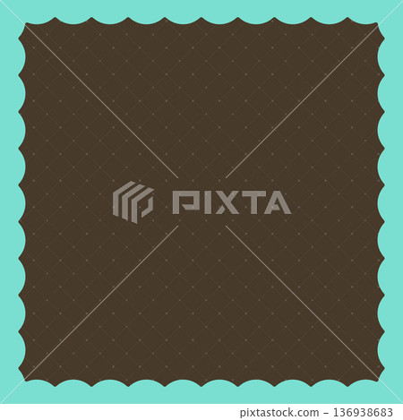 巧克力薄荷色可愛格子圖案和邊框 2_square 巧克力薄荷色可愛格子圖案和邊框 2_square 136938683