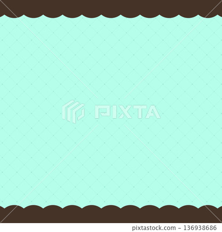 巧克力薄荷色可愛格子圖案和邊框 2-1_square 136938686