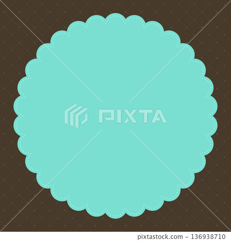 Chocolate mint color cute lattice pattern and frame 5_square 136938710