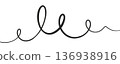 Squiggle curvy continuous black line smooth loops 136938916