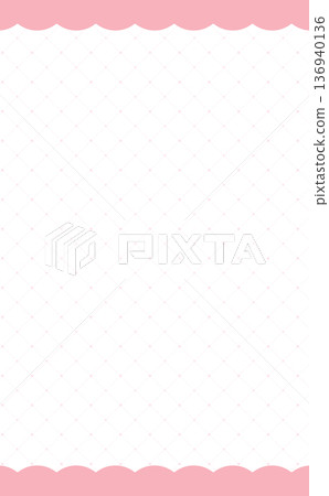 粉紅色可愛格子圖案與邊框 1_直式版 136940136