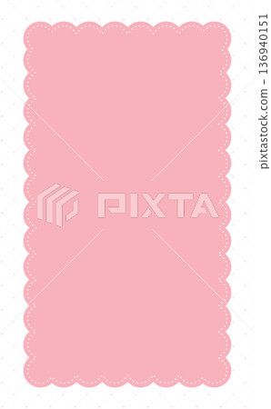 Pink cute plaid pattern and frame 6_Vertical 136940151