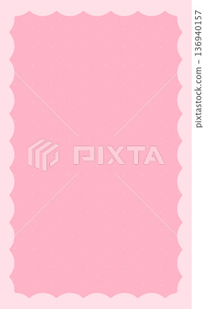 可愛的深粉紅色格子圖案和邊框 2_垂直版 可愛的深粉紅色格子圖案和邊框 2_垂直版 136940157