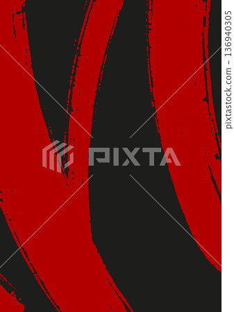 Abstract Black and Red Ink Brush Strokes Abstract Black and Red Ink Brush Strokes 136940305