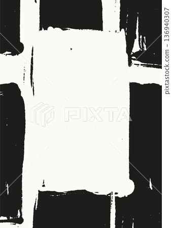 Abstract black and white brush pattern background 136940307