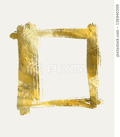 Golden vector Brush Frame on Light Background Golden vector Brush Frame on Light Background 136940309