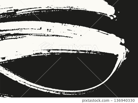 Abstract Black and White Ink Brush Strokes Abstract Black and White Ink Brush Strokes 136940330