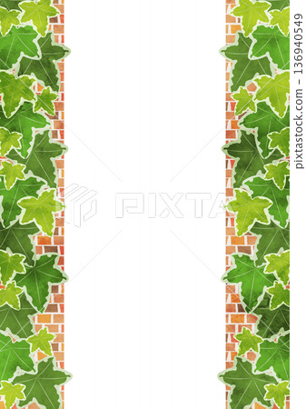 Ivy brick frame, watercolor, cute, vertical Ivy brick frame, watercolor, cute, vertical 136940549