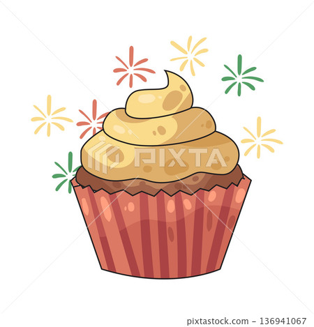 Illustration of Cupcake 136941067