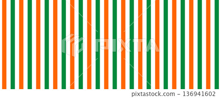 Seamless Orange and Green Vertical Striped Pattern Seamless Orange and Green Vertical Striped Pattern 136941602