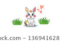 Cute rabbit 136941628