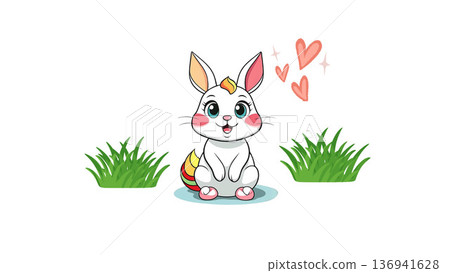 可愛的兔子 可愛的兔子 136941628