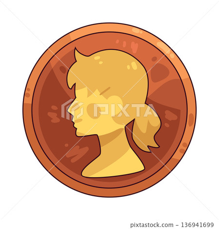 Illustration of Mom Badge Illustration of Mom Badge 136941699