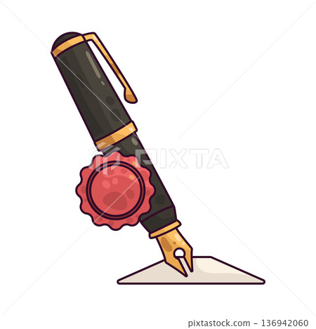 Illustration of Notary Seal 136942060