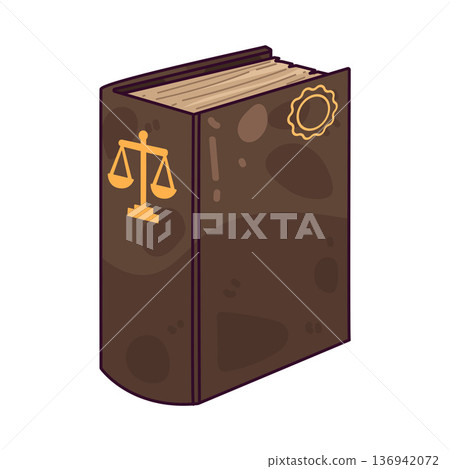 Illustration of Law Book 136942072
