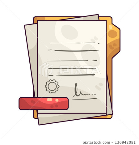 Illustration of Document Remove 136942081