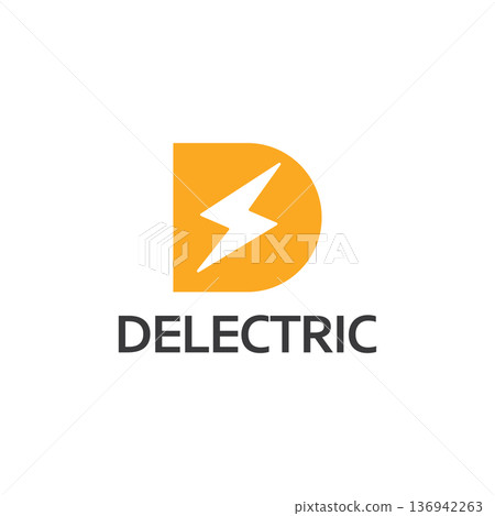 initial d electric energy logo vector template 136942263