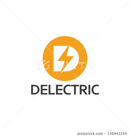 initial d electric energy logo vector template 136942264