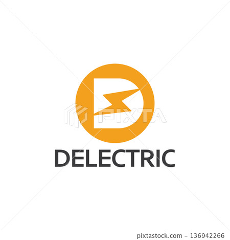 initial d electric energy logo vector template 136942266
