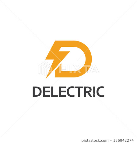 initial d electric energy logo vector template 136942274