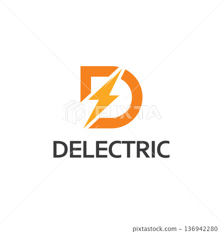 initial d electric energy logo vector template 136942280