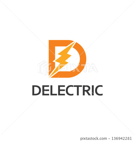 initial d electric energy logo vector template 136942281
