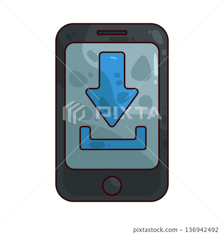 Illustration of Mobile Download 136942492