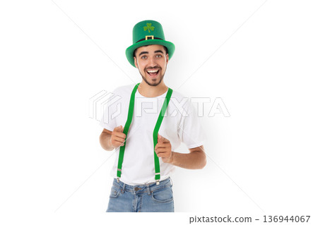 St Patrick's Day brings festive joy, isolated, PNG 136944067