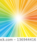 背景插圖為放射狀閃耀的集中線條 136944416