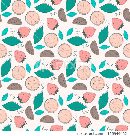 fruity seamless pattern fruity seamless pattern 136944432