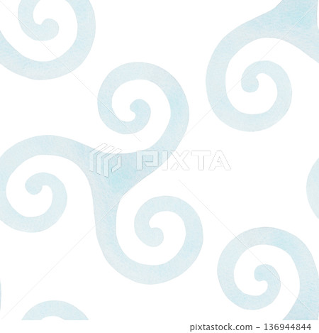 Seamless pattern of Triskele Celtic symbol in soft blue pink hues with subtle paper texture.Irish spiritual design with gentle washes for Irish stationary,mystical branding,traditional festive Seamless pattern of Triskele Celtic symbol in soft blue pink hues with subtle paper texture.Irish spiritual design with gentle washes for Irish stationary,mystical branding,traditional festive 136944844