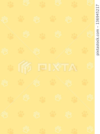 Paw print cute background portrait yellow 136945217
