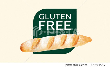Happy Easter with gluten free bread at a festive gathering in a sunny outdoor space 136945370
