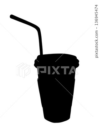 Vector isolated illustration of takeaway coffee cup Vector isolated illustration of takeaway coffee cup 136945474