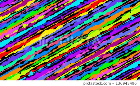 Colorful art born by chance: hand-painted border painting Colorful art born by chance: hand-painted border painting 136945496