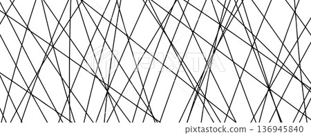 Abstract black and white line pattern. Irregular straight stripes messy interior background. Hand drawn streaks in random surface backdrop. Vector chaotic straight lines simple background Abstract black and white line pattern. Irregular straight stripes messy interior background. Hand drawn streaks in random surface backdrop. Vector chaotic straight lines simple background 136945840