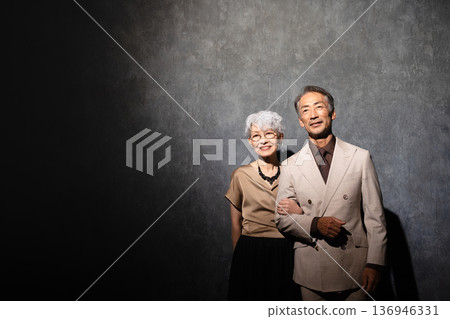 Senior men and women in informal clothing Lifestyle image 136946331
