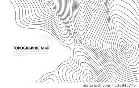 Relief contour topographic map grid background. Ocean depth contour pattern topographic vector wallpaper, marine navigation map backdrop. Geography contour cartography background with linear pattern Relief contour topographic map grid background. Ocean depth contour pattern topographic vector wallpaper, marine navigation map backdrop. Geography contour cartography background with linear pattern 136946776