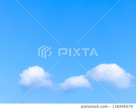 Simple landscape with blue sky and white clouds Simple landscape with blue sky and white clouds 136946879