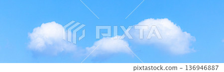 Simple landscape with blue sky and white clouds Simple landscape with blue sky and white clouds 136946887